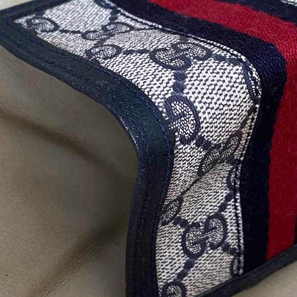 Vintage Gucci COA Men's Credit Card Wallet GG Supreme Ophidia Sherry Web Stripe - Picture 5 of 11